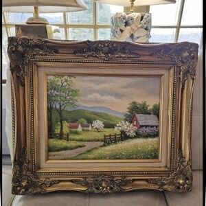 Ornate‎ Gold Framed Landscape Painting